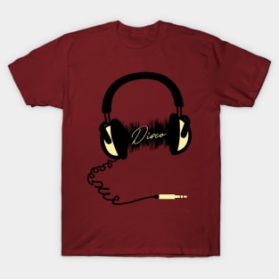 Headphone Audio Wave - Disco T-Shirt